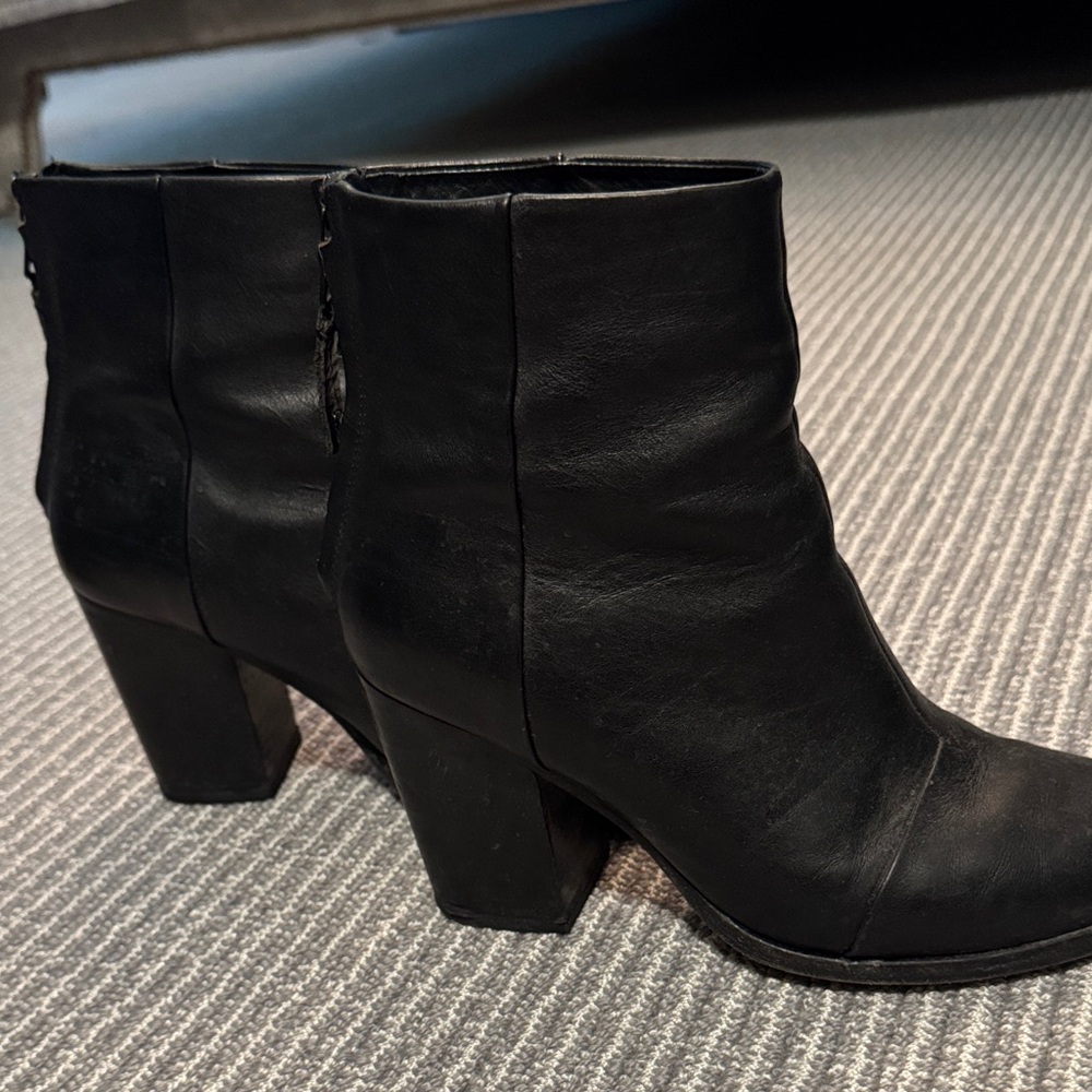 Rag & Bone Black Heeled Boots